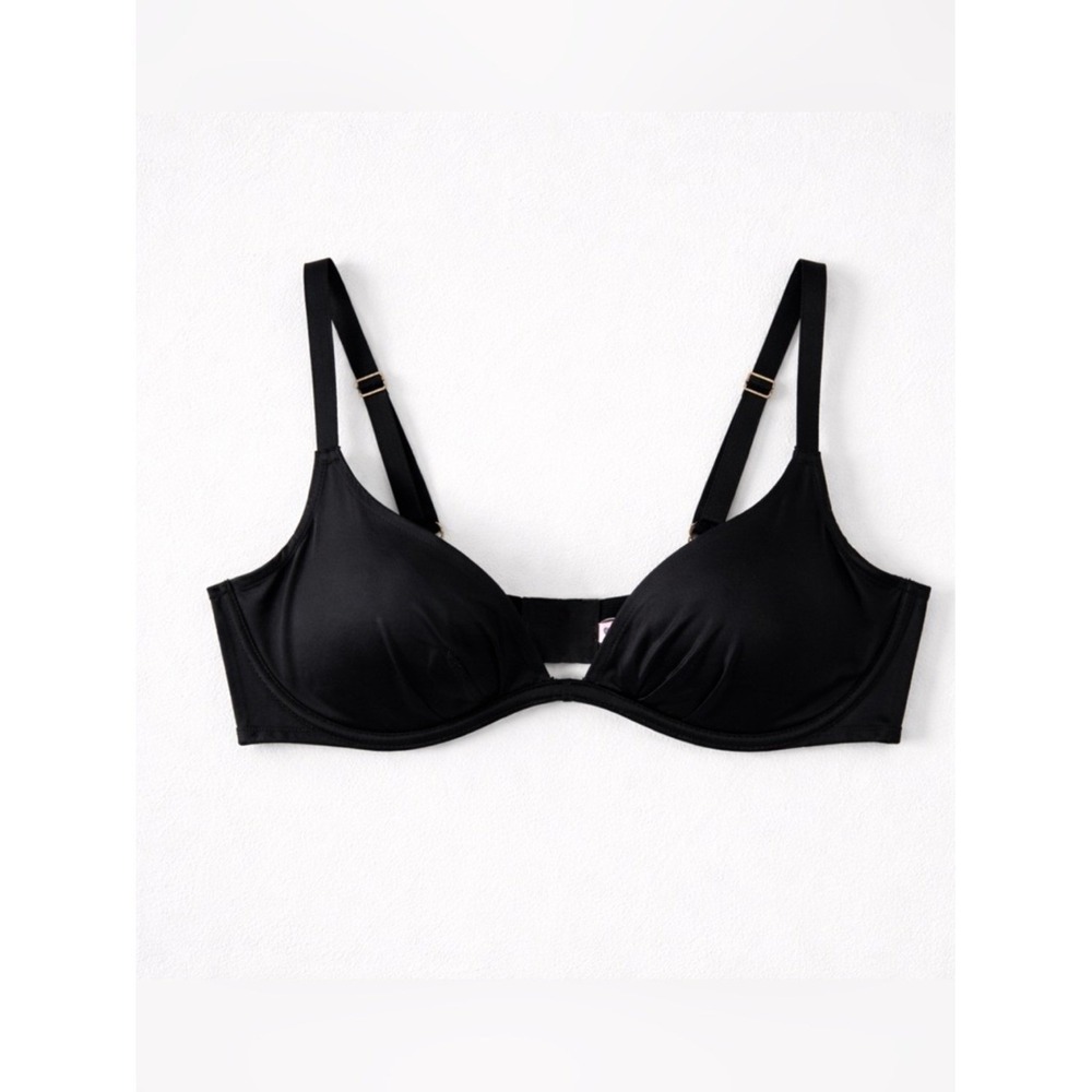 Victorias Secret Demi Half Cup Bra Size 36 DD Black Essential Capsule
